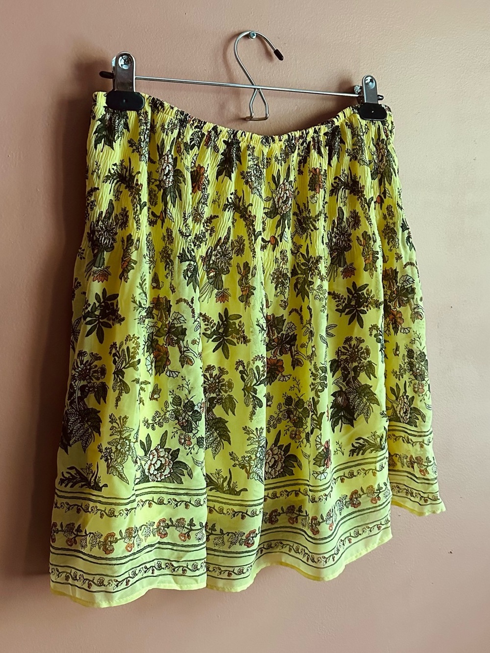 Max Studio Yellow Floral Mini Skirt - Picture 3 of 6